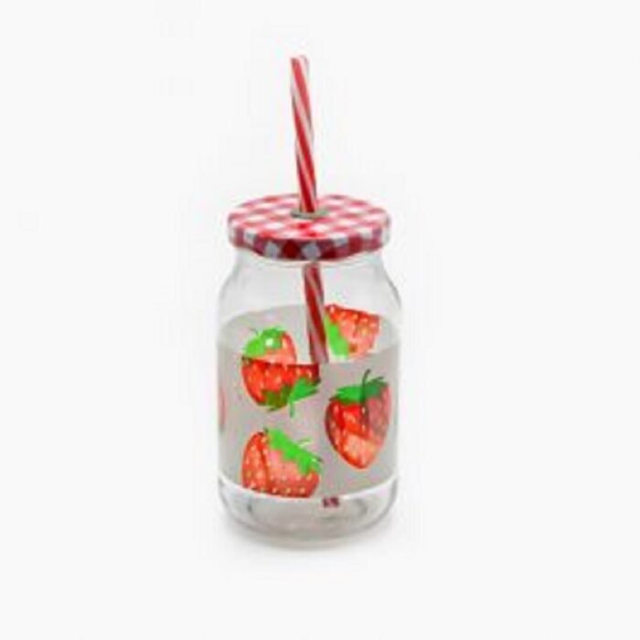 ⁦Nice Strawberryكوب+ شاليموه 450 مل⁩ - الصورة ⁦1⁩