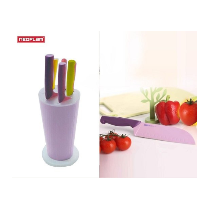 Untitled design Colour Coa طقم سكاكين 7 قطع (6 سكينة + بلوك NEOFLAM - الصورة 1