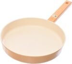 ⁦مقلاة نيوفلام EK-HG-F24 Hej بغطاء زجاجي، مقاس 24 سم، لون أصفر صغير⁩ - الصورة ⁦3⁩