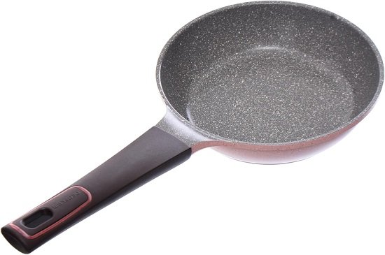 71pAdTJdvEL._AC_SL1500_ مقلاة تيللي من نيوفلام EK-TL-F26، مقاس 26 سم، لون رخامي وردي - الصورة 1