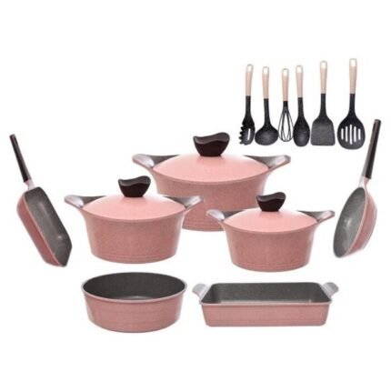 AeniPink Marble طقم 18 قطعة NEOFLAM