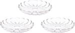 Nachtmann Roxanne Glass Decorated Serving Plates 3-Piece Set, 20 cm Diameter, Clear