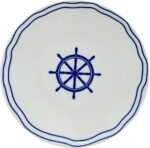 روزا طبق انكور كوب، مقاس 27 سم، بورسلين، أبيض،