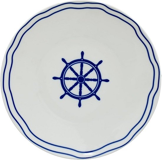 61VRlWH89cL._AC_SL1500_ روزا طبق انكور كوب، مقاس 27 سم، بورسلين، أبيض، - الصورة 1