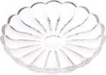 ⁦Nachtmann Roxanne Glass Decorated Serving Plates 3-Piece Set, 20 cm Diameter, Clear⁩ - الصورة ⁦4⁩