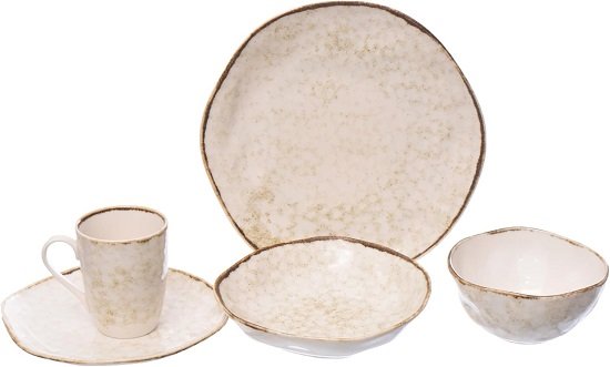 61Xqdh2vmEL._AC_SL1500_ Spong Beige Organic طقم 30 قطعة بورسلين - الصورة 1