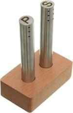 طقم شاكر ملح وفلفل خشبي فاتح من زينيا، طويل