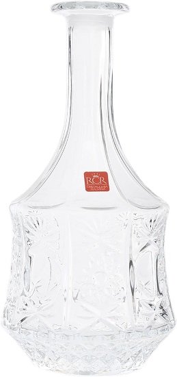 RCR Impero Glass Carafe, 1 Liter Capacity, Clear