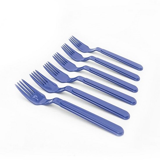 6228993000621 Zinnia / Plastic ( 6 PCS Fork Set )Blue - الصورة 1