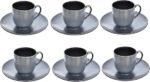 طقم قهوة بورسلين من روزا - 12 قطعة - رمادي ميتاليك