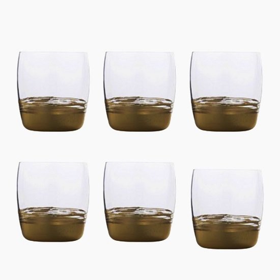 8007815269938-1 set 6 cups 410 ml Leaf Gold RCR - الصورة 1