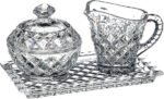 طقم سكرية +لبانة  Bohemia Crystal