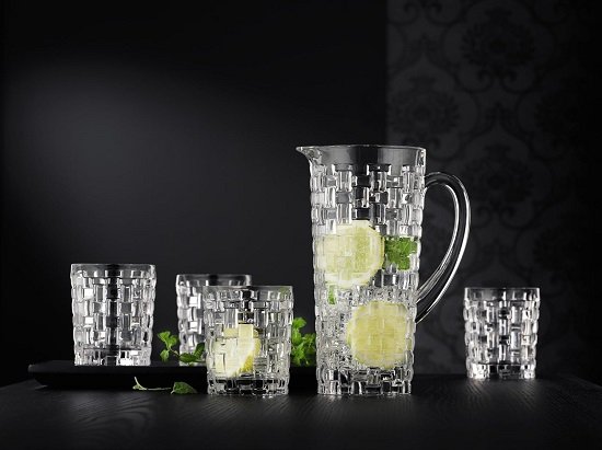 81u35WLbZ-L._AC_SL1500_ Nachtmann Bossa Nova Glass Drinkware Set, 5 Pieces - Clear - الصورة 1