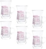 Taraf Violet طقم  6 استكانة شاي بيد موف