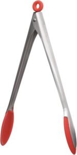 مشبك طعام من فولاذ مقاوم للصدأ بمقبض من السيليكون من نيوفلام