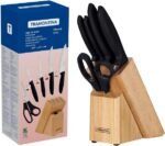 PLENUS بلوك خشب سكاكين 6 قطع أسود Tramontina