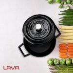 ⁦حلة زهر 20 سم أسود LAVA⁩ - الصورة ⁦5⁩