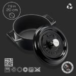 ⁦حلة زهر 20 سم أسود LAVA⁩ - الصورة ⁦6⁩