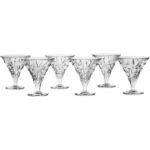 Crackطقم 6 كأس آيس كريم Bohemia Crystal