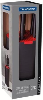 ULTRACORTEطقم أسود طقم سكاكين 6 قطع TRAMONTINA - الصورة 3