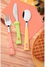 FRIENDSطقم أطفال 3 ق شوكة + ملعقة+سكينة TRAMONTINA