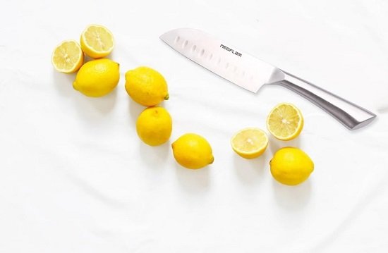 41e8We6eUzL._AC_ Santoku SS Stainless Steel Silve سكينة م 7 NEOFLAM - الصورة 1