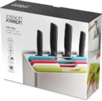 ⁦Folio Plus طقم 4 لوح تقطيع صغير + 4 سكينة + ستاند Joseph⁩ - الصورة ⁦2⁩