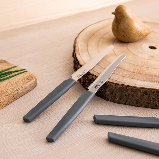 71YT0d6w8wL._AC_SL1500_ Dark Grey طقم 6 سكينة مقاس 4 Pedrini - الصورة 1