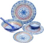 ⁦Rustic Mosaic طقم عشاء 38 قطعة ملامين من مومنتس⁩ - الصورة ⁦3⁩