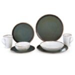 Emerald/Beige Coup طقم 30 قطعة بورسلين