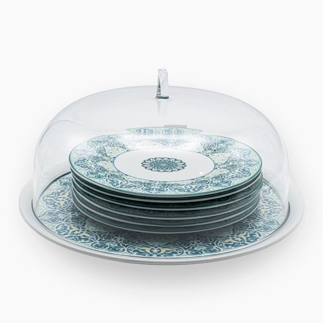 6228968800041 Meziane Rim Shape طقم كيك 8 قطع بورسلين - الصورة 1