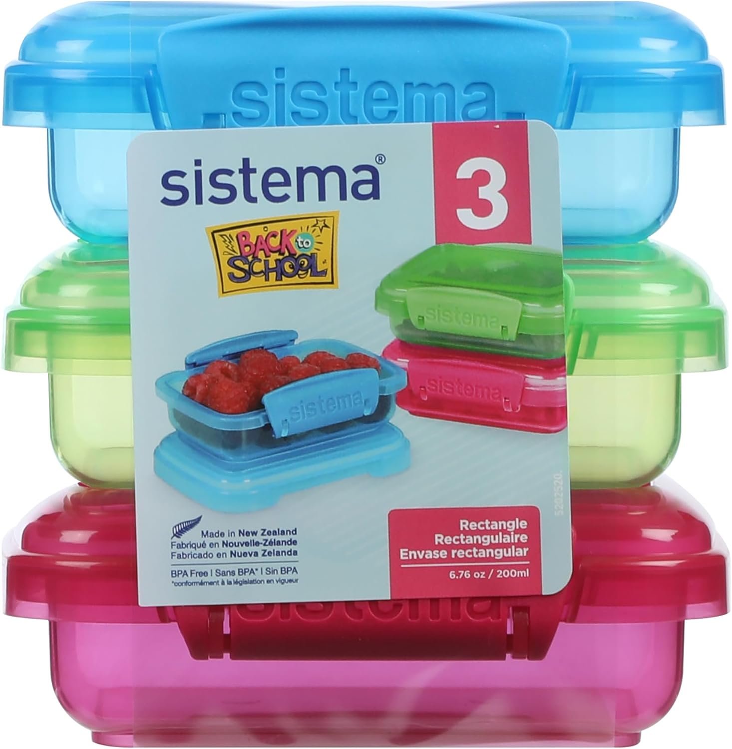 719LWvcUspL._AC_SL1500_ Lunch طقم 3 حافظة 200 مل SISTEMA - الصورة 1