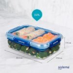 Stax To Go حافظة طعام مستطيل 2.2 لتر SISTEMA