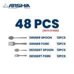 طقم معالق 48قطعه استاند جديد ARSHIA3474 - الصورة 4