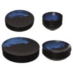 Blue Berries Coup Reactive طقم عشاء 24 قطعة بورسلين