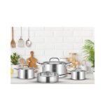 ⁦طقم استيل8قطع  غطاء بيركس ARSHIA 2767⁩ - الصورة ⁦2⁩