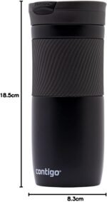 Byron Matte Black ترافل مج ستانلس 470 مل - الصورة 8