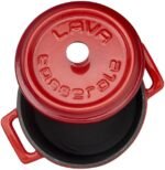 ⁦حلة 10 سم أحمر لافا⁩ - الصورة ⁦3⁩