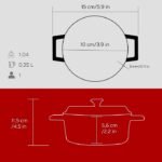 ⁦حلة 10 سم أحمر لافا⁩ - الصورة ⁦4⁩