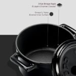 ⁦حلة 10 سم أسود لامع LAVA⁩ - الصورة ⁦2⁩