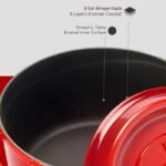 ⁦حلة زهر 24 سم أحمر lava⁩ - الصورة ⁦4⁩