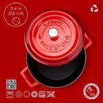 ⁦حلة زهر 24 سم أحمر lava⁩ - الصورة ⁦5⁩