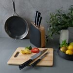 ⁦طقم سكينة 6قطع  استاند خشب مطبوع 3550ARSHIA⁩ - الصورة ⁦5⁩