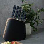 ⁦طقم سكينة 6قطع  استاند خشب مطبوع 3550ARSHIA⁩ - الصورة ⁦7⁩