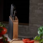 ⁦طقم سكينة 6قطع  استاند خشب مطبوع 3550ARSHIA⁩ - الصورة ⁦2⁩