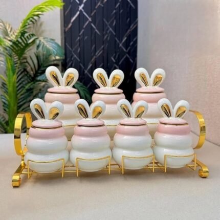 طقم توابل 7 قطع  ارنوب  على استاند