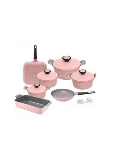 Pote/Pink Marble طقم 13 قطعة neoflam