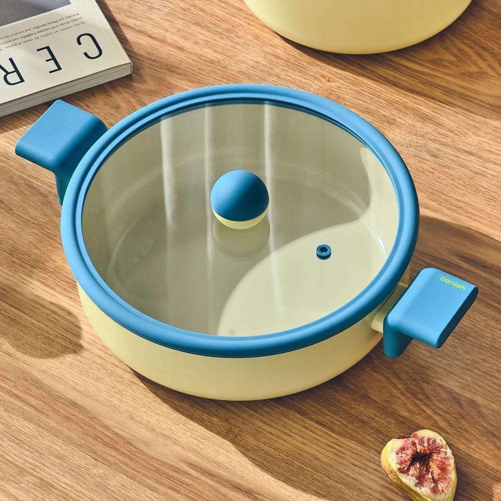 717kjkPvabL._AC_SL1000_ Danish Cookware حلة قصيرة24سم+غطاء زجاج - الصورة 1