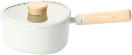 FikaApex/OffWhit كسرولة18سم+غطاء زجاج